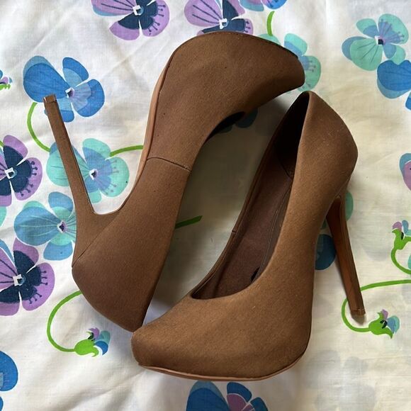 Bershka Shoes Heels Matte Satin - Picture 3 of 12